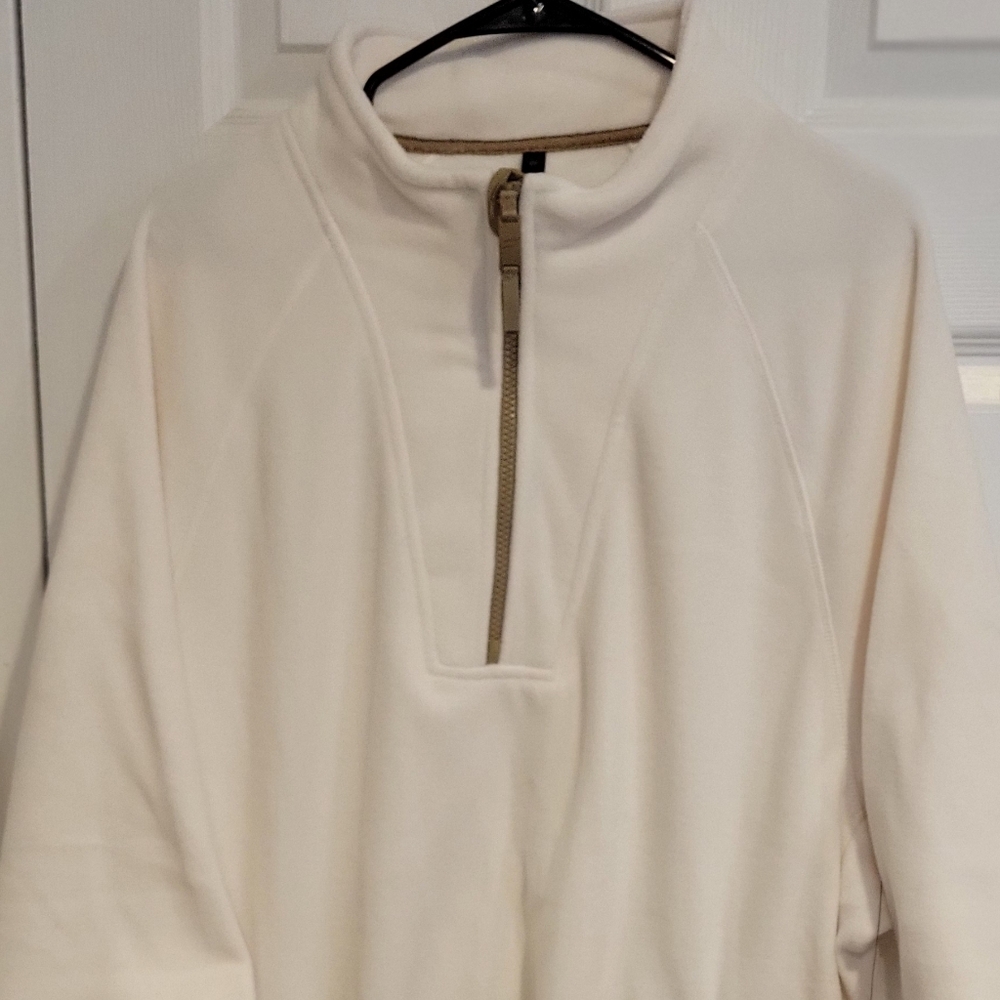 Fabletics Cream Zip Up Sweater